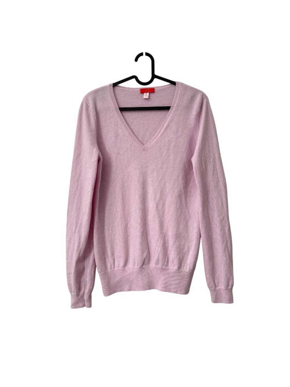 Jennie Liu Lavender Pure Cashmere Vneck Pullover Sweater Womens Medium
